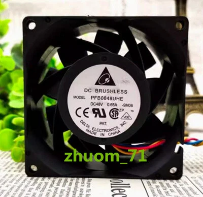 1PC Delta PFB0848UHE 8038 48V 0.65A 8CM Server cooling fan - Image 1 of 4