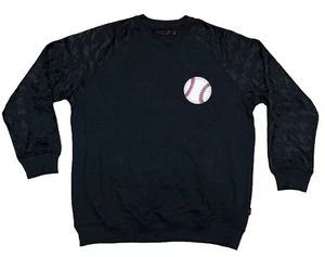 Baseball Log Director's Cut Houndstooth Men's Black Luxurious Top - Picture 1 of 2