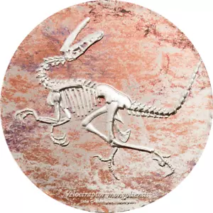 2000 Togrog Prehistoric Beasts - Velociraptor Mongolei 3 oz Silber 2018 - Bild 1 von 5
