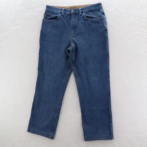 Duluth Jeans Mens 35x30 Blue Ballroom Relaxed Fit Straight Leg Medium Wash Denim - Picture 1 of 11