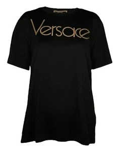 VERSACE T-Shirt schwarz Baumwolle 1978 Tribute GOLD Logo, 6 US/42 IT - Bild 1 von 4