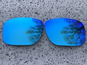 ETCHED POLARIZED ICE BLUE MIRRORED REPLACEMENT LENSES FOR OAKLEY HOLBROOK - Picture 1 of 3