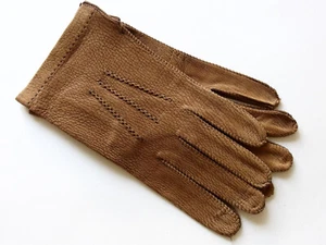 Ungefütterte Handschuhe, Herrenhandschuhe Wildleder braun in 9 1/4 - Bild 1 von 5