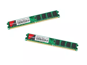 (4GB) 2GB 2RX8 PC2-6400U CL6 DDR2-800MHz UDIMM Desktop Computer RAM Memory Kit - Picture 1 of 4