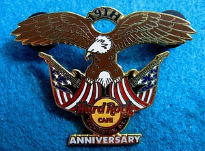 WASHINGTON DC 19th ANNIVERSARY AMERICAN BALD EAGLE & USA FLAG Hard Rock Cafe PIN - Picture 1 of 1