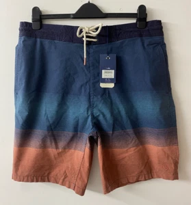 Fat Face Camber Ambre Stripe Navy Men's Swim Shorts size L - Picture 1 of 9