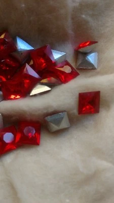 2 paquetes vintage de pedrería Swarovski Siam 10 mm cuadrados ART. 114 Partieware Neurot  Foto 1 de 3