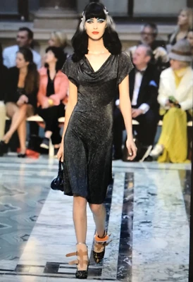 VIVIENNE WESTWOOD RUNWAY Sparkling Dress S Black Deconstructed Christmas NYE - Image 1 of 4
