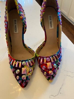 Tacones altos Steve Madden Galactik con joyas talla 9,5 Foto 1 de 4