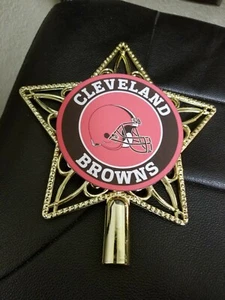 Top adorno adorno de árbol de Navidad inspirado en Cleveland Browns NFL - Imagen 1 de 5