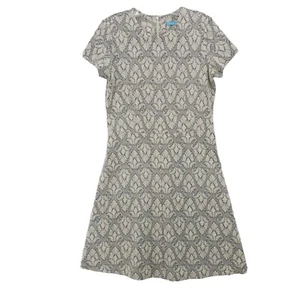 J. McLAUGHLIN Textured Jacquard Dress Stretch Short Sleeve Size MEDIUM - Picture 1 of 6