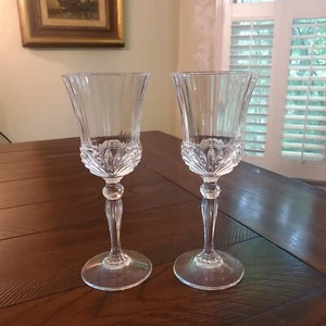 Vintage Wein Wasser Glas Aurea von ROYAL CRYSTAL ROCK Stielglas 7,5" 2er Set - Bild 1 von 7
