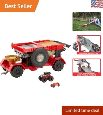 Thrilling Monster Truck & Car Race Set with Crash Ramp - Engaging Playtime! - Image 1 of 4