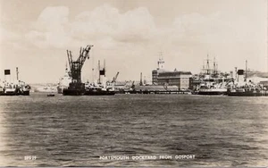 (az35) Portsmouth Dockyard from Gosport - Hampshire Postcard - Picture 1 of 2