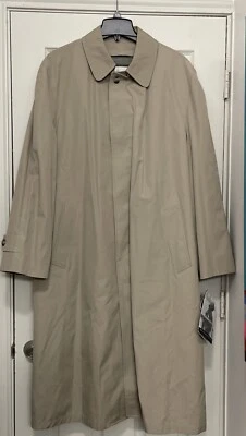 Adamson London Fog Men’s 42L Trench Coat Thinsulate Lining Hidden Buttons NWT - Image 1 of 4