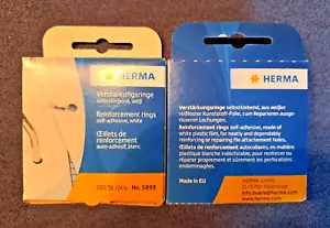 3 x anelli di rinforzo fori Herma - autoadesivi/bianchi - 1.500 pezzi - NUOVI/IMBALLO ORIGINALE - Foto 1 di 1