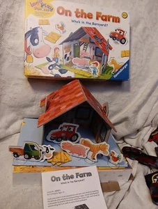 Ravensburger On The Farm Game Who's In The Barnyard Age2+ Missing 4 Figures Rare - Picture 1 of 12