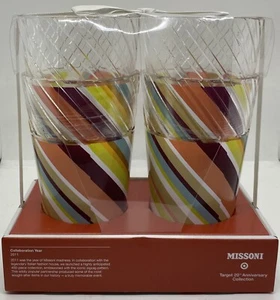 Missoni For Target Striped 20th Anniversary Collection 14oz 4 Cup Set NEW - Picture 1 of 3