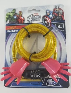 Marvel Avengers Assemble Iron Man Word Combo Bicycle Lock - Picture 1 of 5