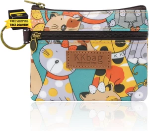 Coin Bag, Waterproof Coin Wallet Small Coin Purse with Zipper and Keyring, Cute - Picture 1 of 6