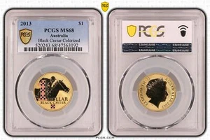 Australia 2013 Black Caviar Coloured $1 Coin PCGS MS68 #3192 - Imagen 1 de 1