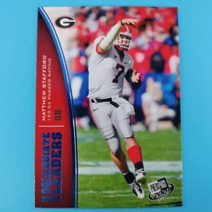 2009 Press Pass #77 Matthew Stafford Georgia Bulldogs BLUE COLLEGIATE LEADERS - Picture 1 of 2