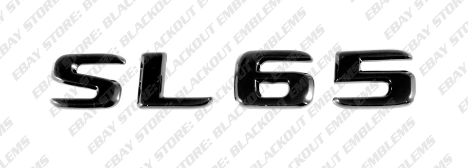 Letras emblema tapa maletero negro brillante para Mercedes-Benz SL65 AMG R230 Foto 1 de 4