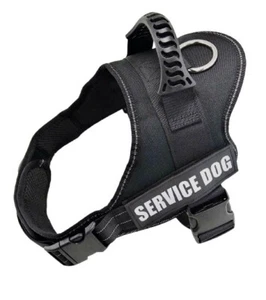 K9 Service Dog Harness Strong Handle Adjustable Reflective & 4 Foot leash Medium - Picture 1 of 19