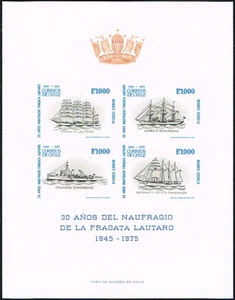 SELLO CHILE 1975 SS #B 30 MNH BARCO VELA - Imagen 1 de 1