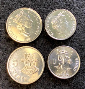 Salomonen 2 Münzen Set 5, 10 Cent UNC Weltmünzen - Bild 1 von 1