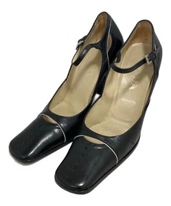 PRADA Size 37 Women's Leather Pumps in Black - Picture 1 of 10