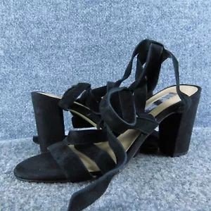 Para mujer INC International Concepts Kailey con tiras de cuero negro talla 6,5 M usado 2025 - Imagen 1 de 6