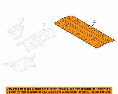 Ford 2015 2016 2017 Edge Lincoln MKX Muffler Shield F2GZ5811434A New - Image 1 of 4