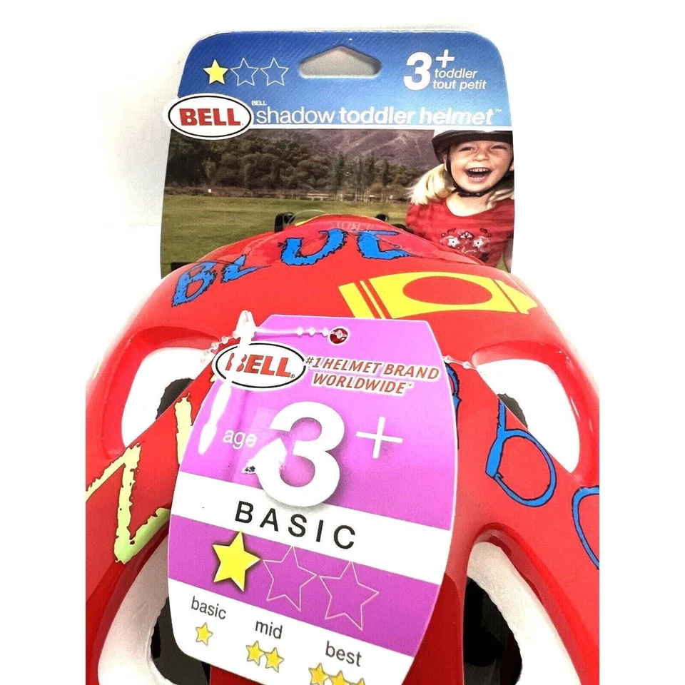 BELL Toddler Bike #1 Helmet Age 3+ Adjustable Shadow Red Skates Skateboard - Image 1 of 4