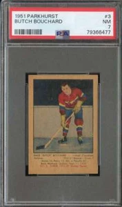 1951-52 PARKHURST #3 BUTCH BOUCHARD PSA 7 (RC) CANADIENS HOF NICE CENT *CC0085 - Bild 1 von 2