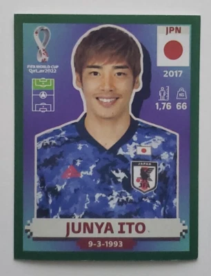 JPN17 Junya Ito Green Parallel Panini World Cup Qatar 2022 sticker - Image 1 of 2