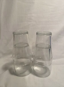 Sets Of 4 Vintage Small COCA-COLA Shaped 4" juice Glasses Anchor Hocking Coke - Picture 1 of 4