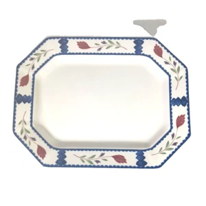 Bandeja para servir floral Adams English Ironstone Lancaster Inglaterra rojo blanco azul - Imagen 1 de 3