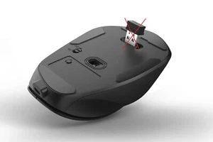 Trust Fyda Kabellose Maus, Ergonomisch, Wiederaufladbar, 2400 DPI, Schwarz - Bild 1 von 5