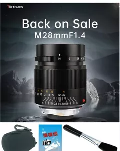 7artisans 28mm F1.4 Large Aperture Full Frame Paraxial Lens for Leica M Camera - Picture 1 of 9