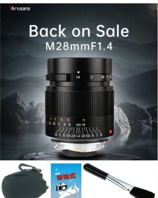 7artisans 28mm F1.4 Large Aperture Full Frame Paraxial Lens for Leica M Camera - Image 1 of 4