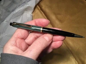 Pelikan #450 Mechanical Pencil ~ Green Striated Black~ Beautiful - Picture 1 of 11
