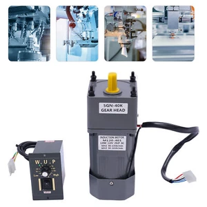 40K Gearbox Electric Motor 110V AC Geared Motor High Torque Single-phrase Gray - Bild 1 von 20