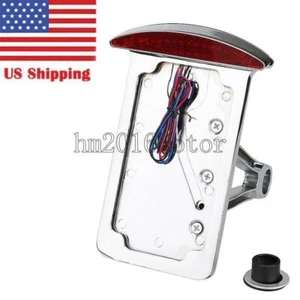 Motorcycle License Plate Frame Holder LED Tail Brake Light For Harley Davidson - Imagen 1 de 8