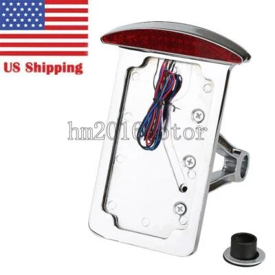 Motorcycle License Plate Frame Holder LED Tail Brake Light For Harley Davidson Foto 1 de 4