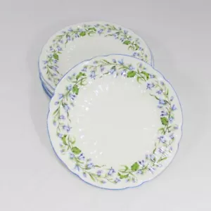 Shelley England Harebell Oleander Set of 6 Salad Plates 8" Fine Bone China - Picture 1 of 15