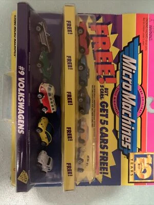 Vintage Micro Machines VOLKSWAGEN Beetle Microbus Karman Ghia, etc Bonus 1996 VW - Image 1 of 2