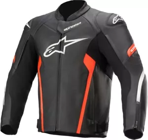 Chaqueta de cuero Alpinestars Faster Airflow v2 - negra/roja - para hombre talla Eur 54-US 44 - Imagen 1 de 19