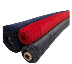 Tela de Terciopelo Liso 150 cm Ancho Material de Vestido Artesanía Confección Ropa de Noche - Imagen 1 de 14
