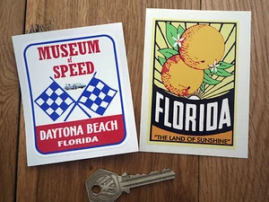 FLORIDA ORANGE DAYTONA  Classic American car stickers  - Picture 1 of 1